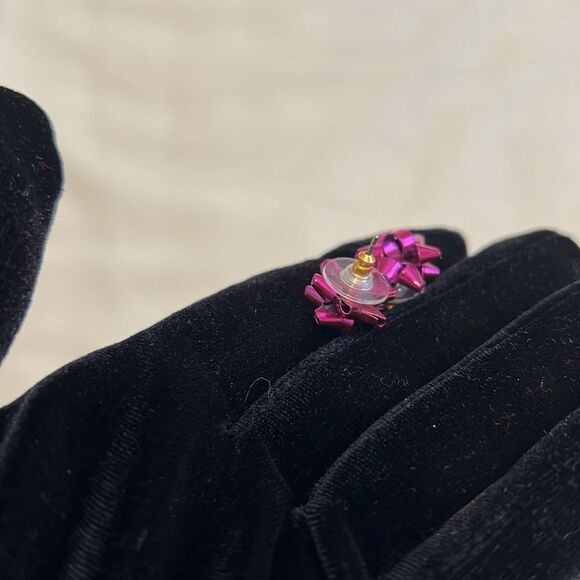 NWOT Kate Spade purplish pinkish bow earrings - Picture 6 of 7